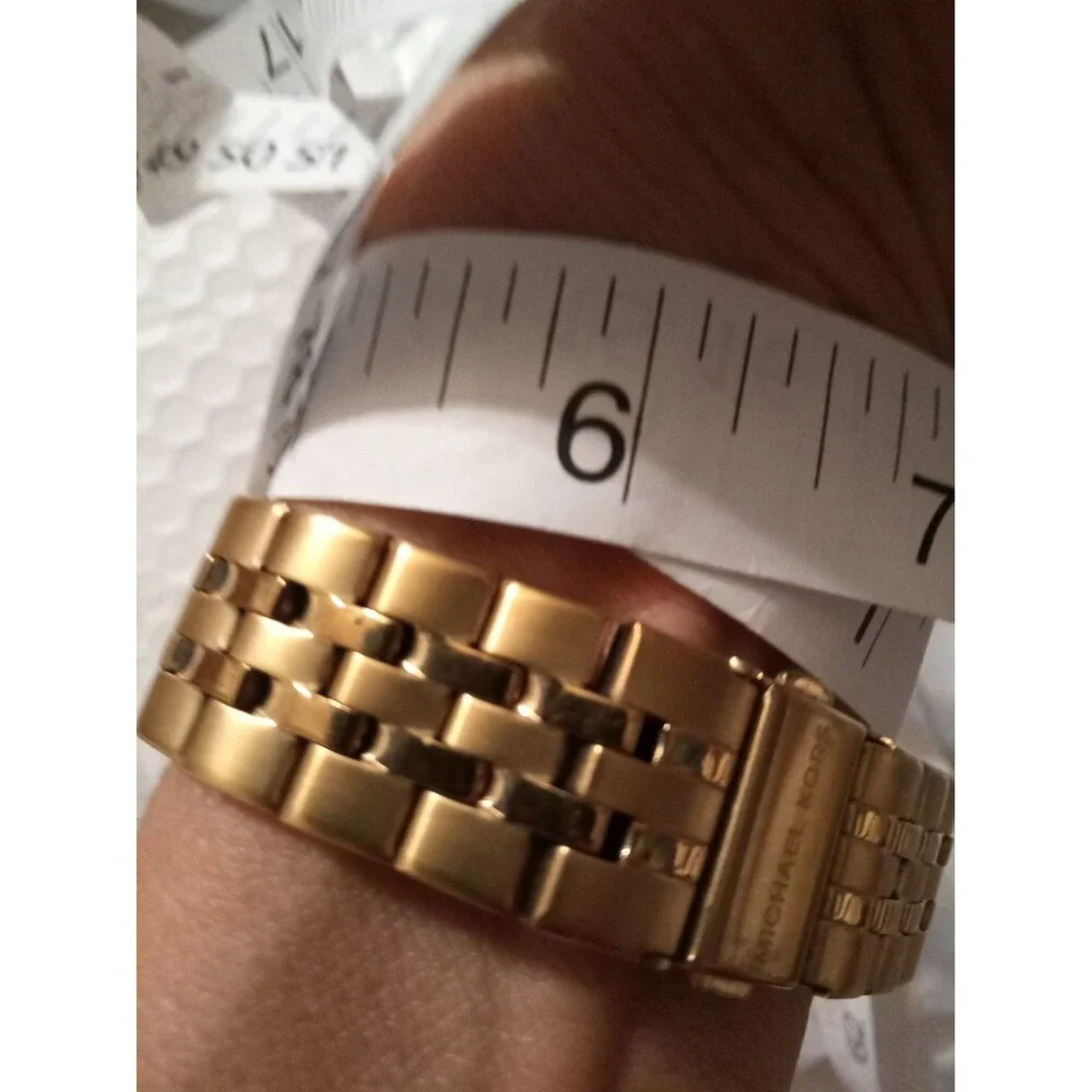 MK5192 LADIES Watch MICHAEL KORS HIGH END 3 DIALS MILITARY RTL $295 8 Inches+-